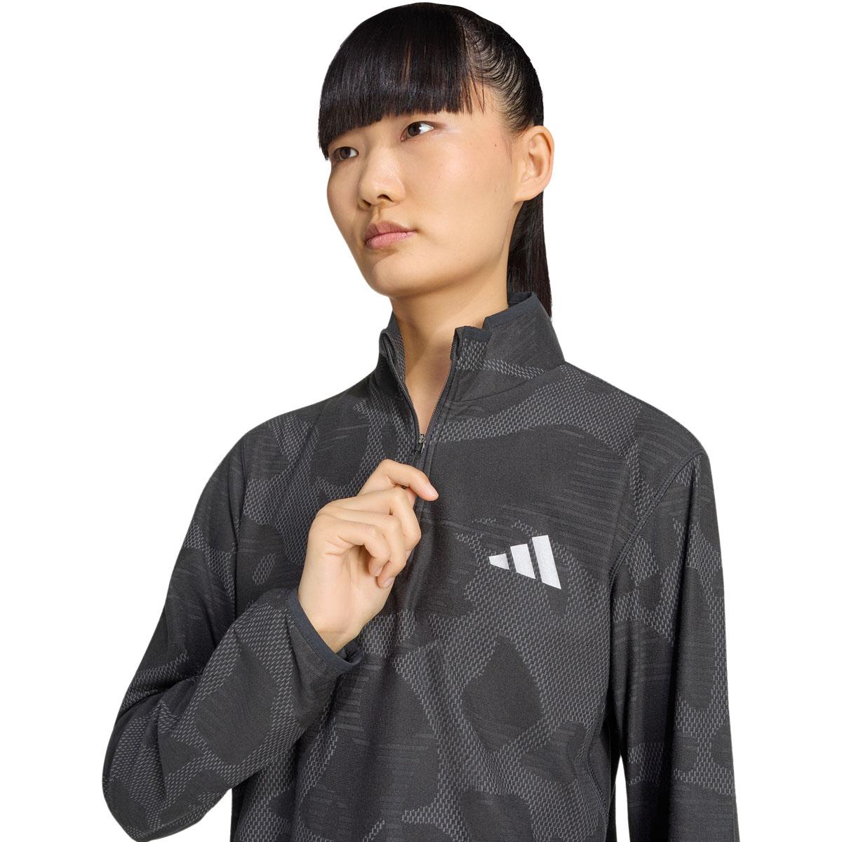 adidas Adi365 Half Zip Løpetrøye Dame BLACK/GREFIV