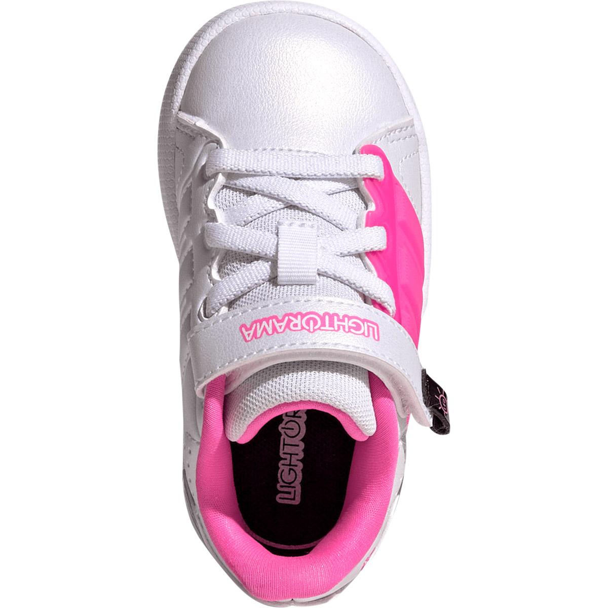 adidas Lightorama Court EL I Velcro Sneakers M/Lys Børn FTWWHT/LUCPNK/SILVMT
