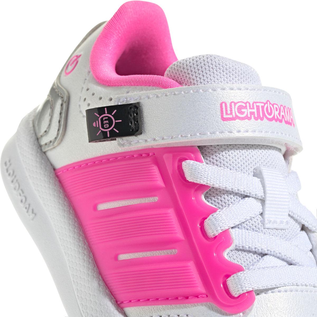 adidas Lightorama Court EL I Velcro Sneakers M/Lys Børn FTWWHT/LUCPNK/SILVMT