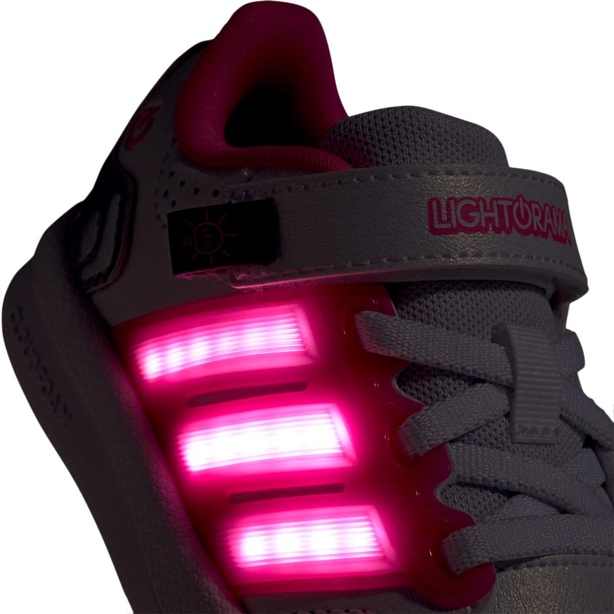 adidas Lightorama Court EL I Velcro Sneakers M/Lys Børn FTWWHT/LUCPNK/SILVMT