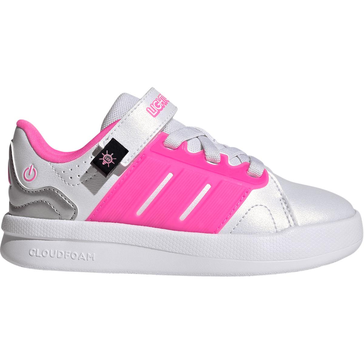 adidas Lightorama Court EL C Velcro Sneakers M/Lys Børn FTWWHT/LUCPNK/SILVMT