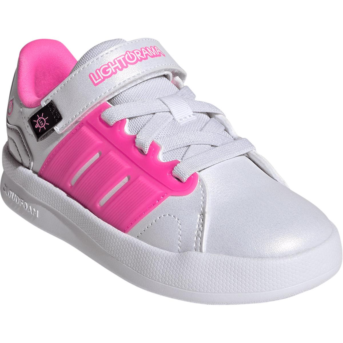 adidas Lightorama Court EL C Velcro Sneakers M/Lys Børn FTWWHT/LUCPNK/SILVMT