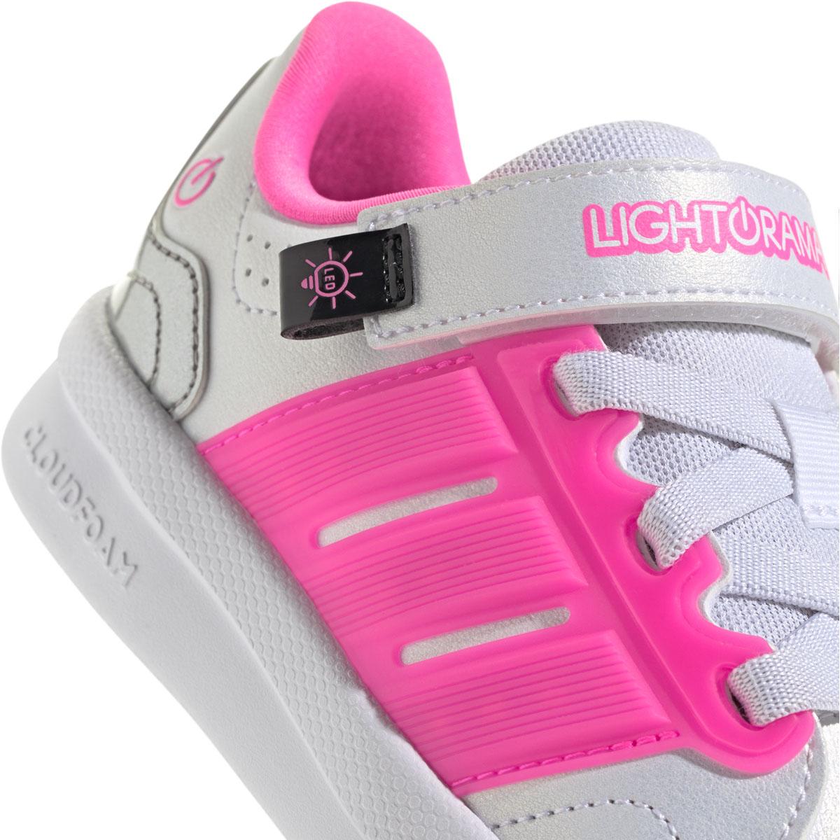 adidas Lightorama Court EL C Velcro Sneakers M/Lys Børn FTWWHT/LUCPNK/SILVMT