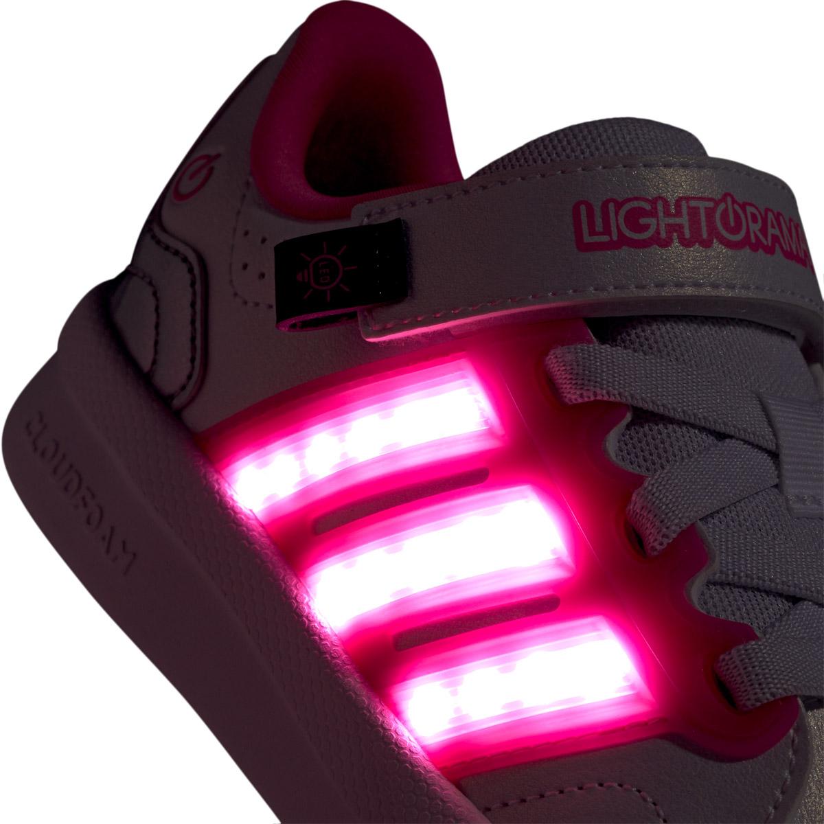 adidas Lightorama Court EL C Velcro Sneakers M/Lys Børn FTWWHT/LUCPNK/SILVMT