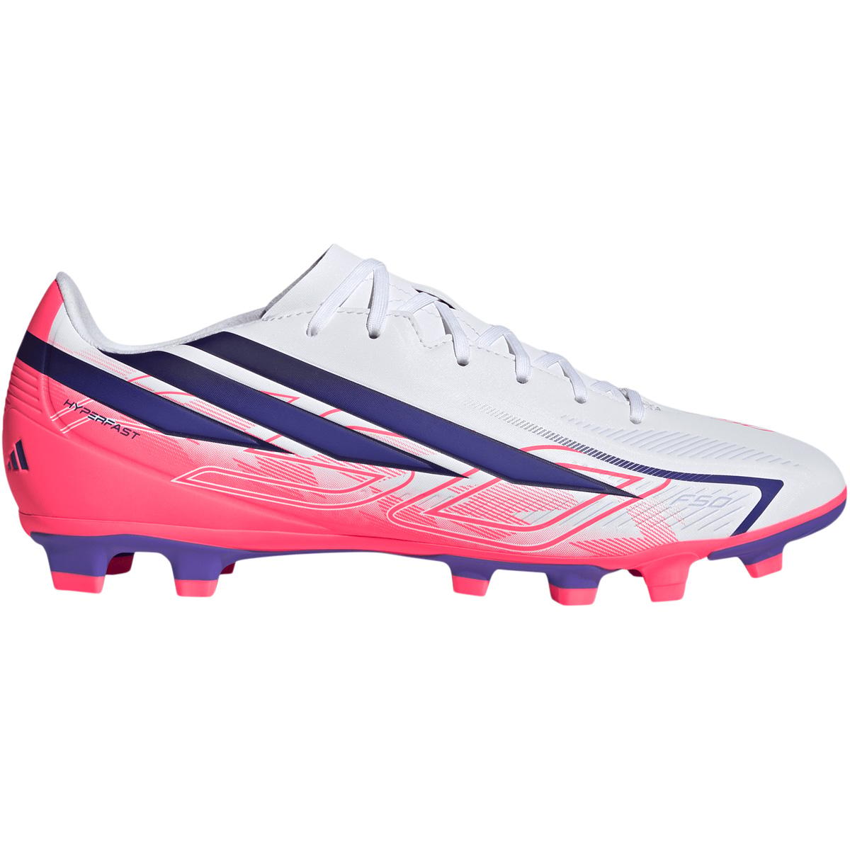 adidas F50 Hyperfast Club FG/MG Fodboldstøvler FTWWHT/SOLPUR/SOLTUR
