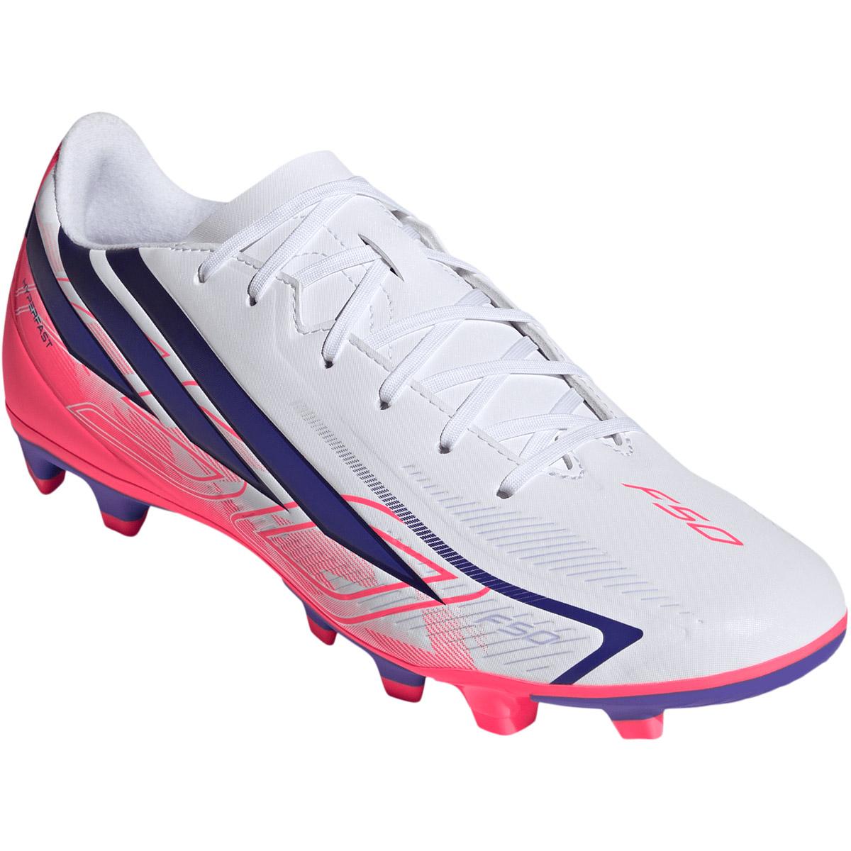 adidas F50 Hyperfast Club FG/MG Fodboldstøvler FTWWHT/SOLPUR/SOLTUR