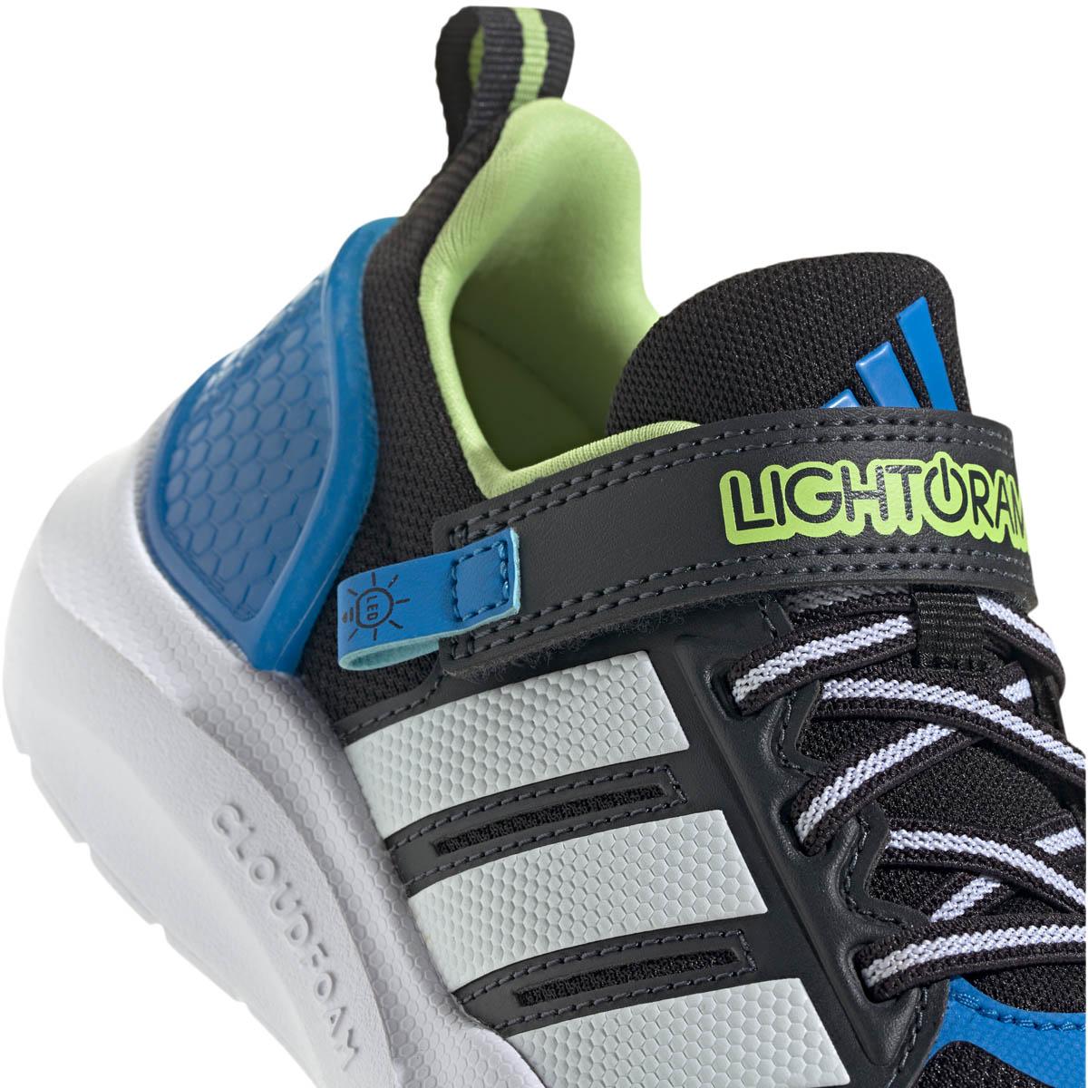 adidas Lightorama RNR Velcro Sneakers M/Lys Børn CBLACK/FTWWHT/LURABL
