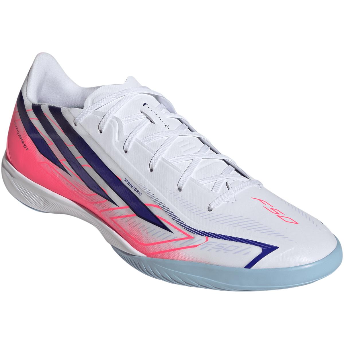 adidas F50 Hyperfast League IN Fodboldsko FTWWHT/SOLPUR/SOLTUR
