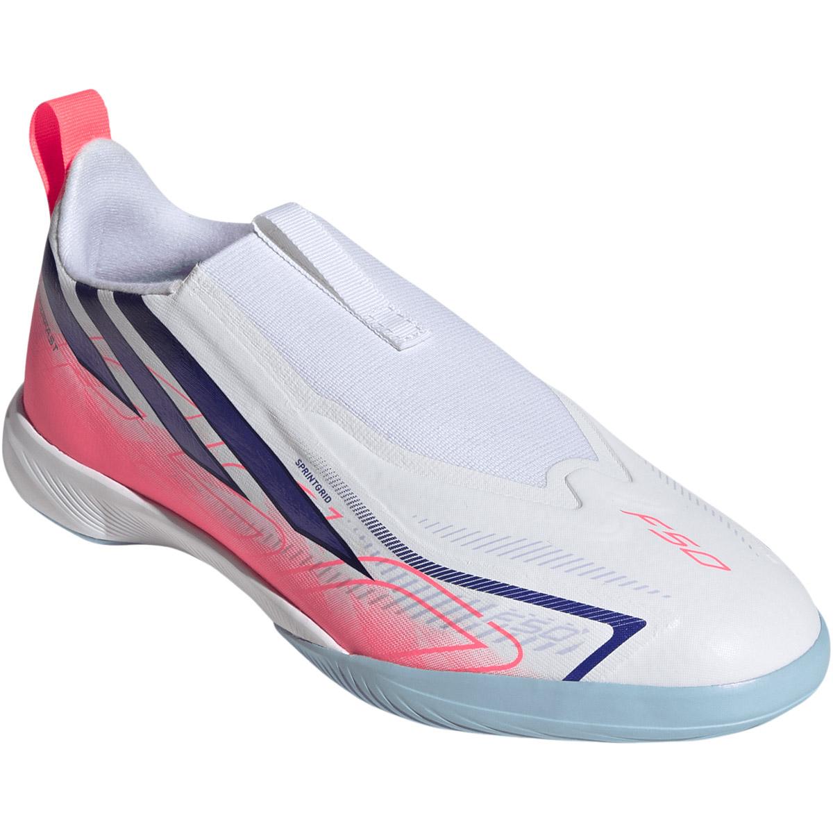 adidas F50 Hyperfast League LL IN Fodboldsko Børn FTWWHT/SOLPUR/SOLTUR