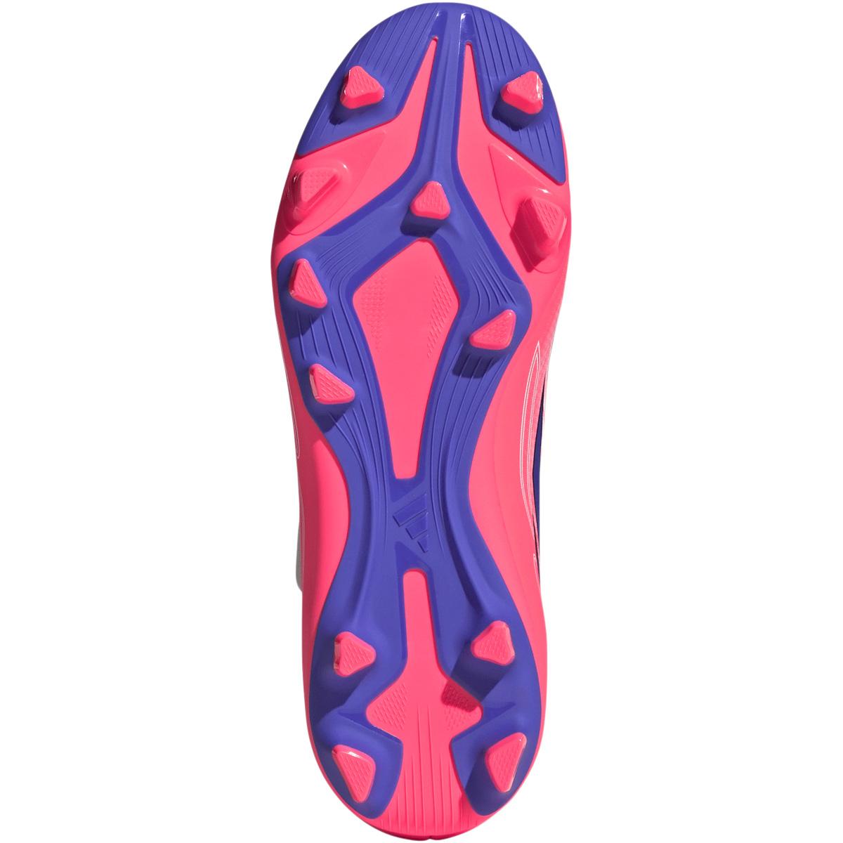adidas F50 Hyperfast Club FG/MG Velcro Fodboldstøvler Børn FTWWHT/SOLPUR/SOLTUR