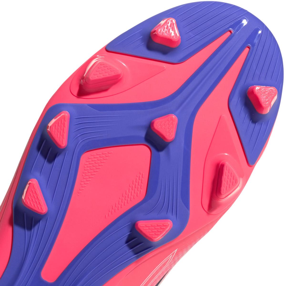 adidas F50 Hyperfast Club FG/MG Velcro Fodboldstøvler Børn FTWWHT/SOLPUR/SOLTUR
