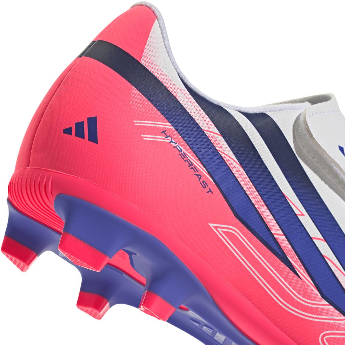 adidas F50 Hyperfast Club FG/MG Velcro Fodboldstøvler Børn FTWWHT/SOLPUR/SOLTUR