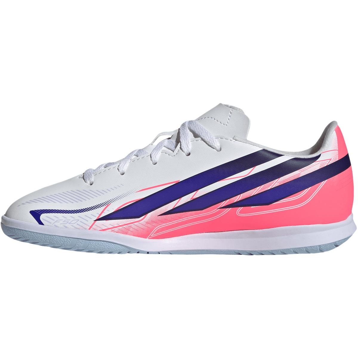 adidas F50 Hyperfast Club IN Fodboldsko Børn FTWWHT/SOLPUR/SOLTUR