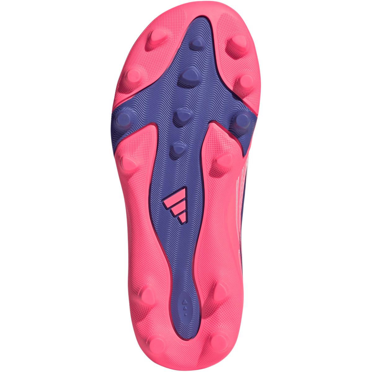 adidas F50 Hyperfast Club C FG/MG Velcro Fodboldstøvler Børn FTWWHT/SOLPUR/SOLTUR