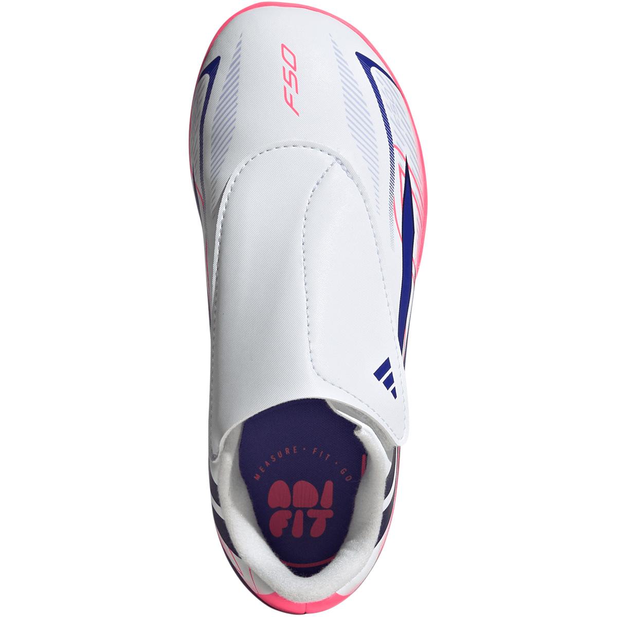 adidas F50 Hyperfast Club C FG/MG Velcro Fodboldstøvler Børn FTWWHT/SOLPUR/SOLTUR