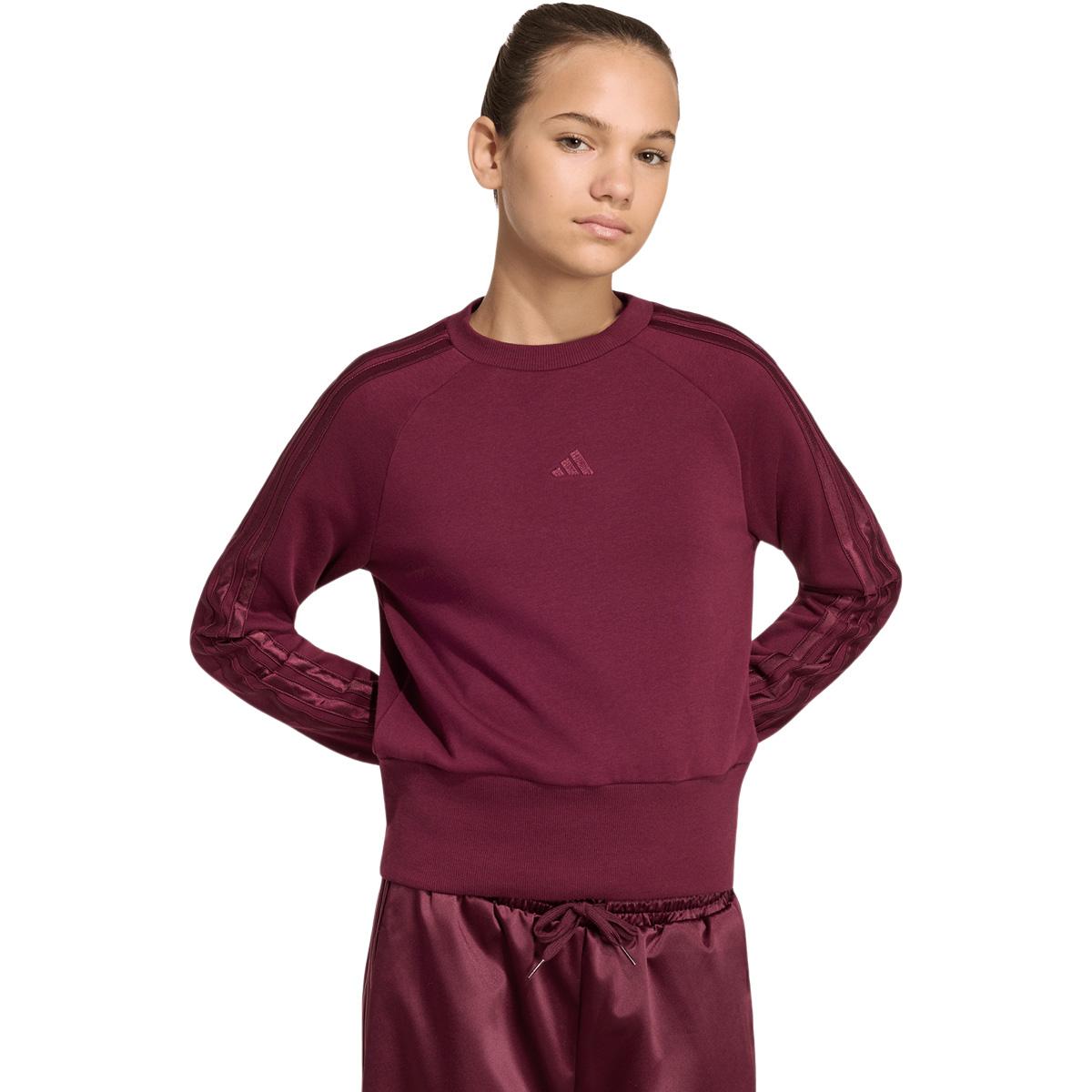 adidas Satin Sweatshirt Børn MAROON/MAROON