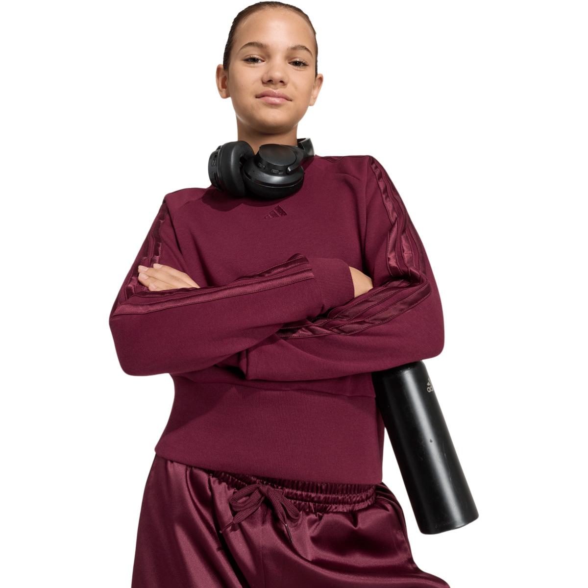 adidas Satin Sweatshirt Børn MAROON/MAROON