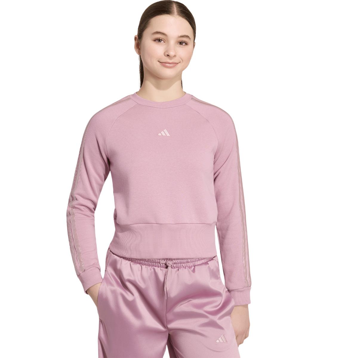 adidas Satin Sweatshirt Børn MAGMAU/DUALIL