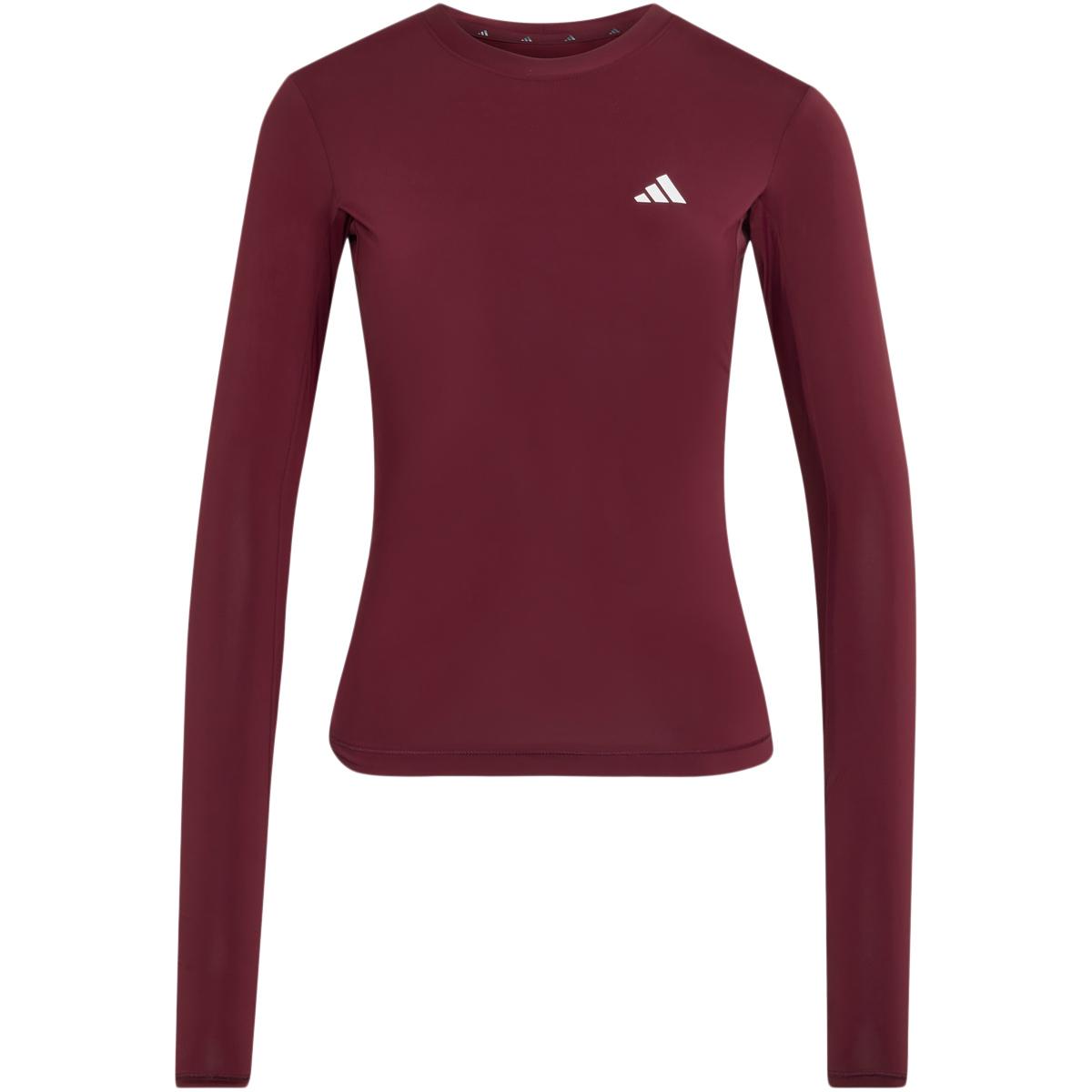 adidas PrimeLift Essentials Contour Langærmet Løbe T-shirt Dame MAROON