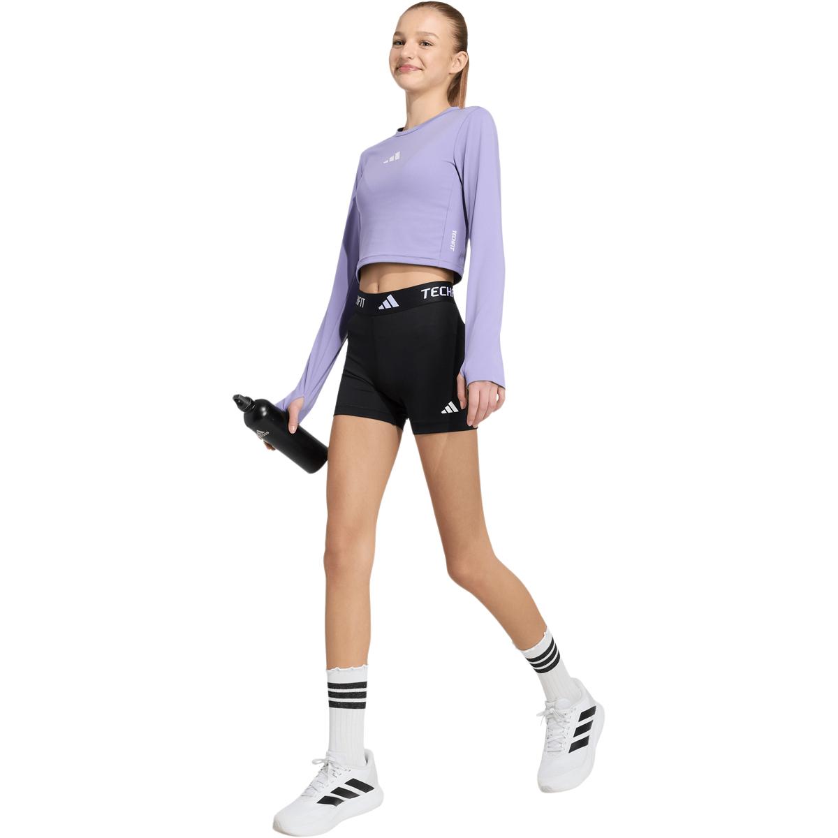 adidas Techfit Korte Treningstights Barn BLACK/WHITE