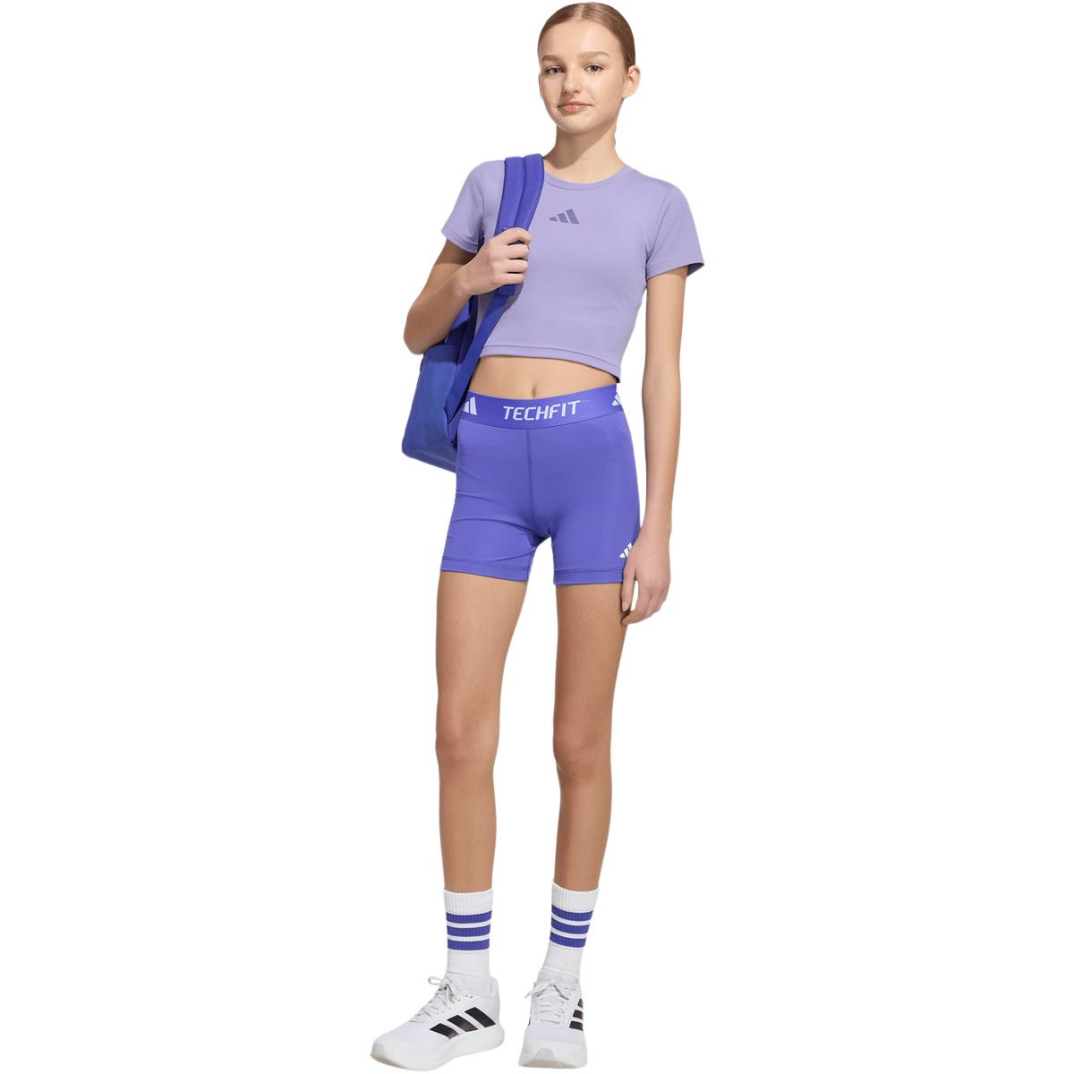 adidas Techfit Korte Træningstights Børn PURPUR/WHITE