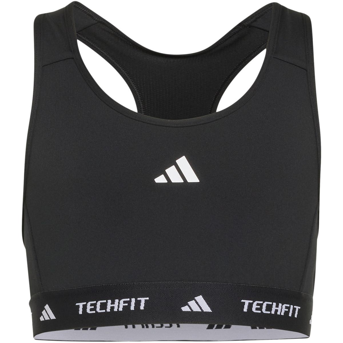 adidas Techfit Primelift Medium Support Sports-BH Barn BLACK/WHITE