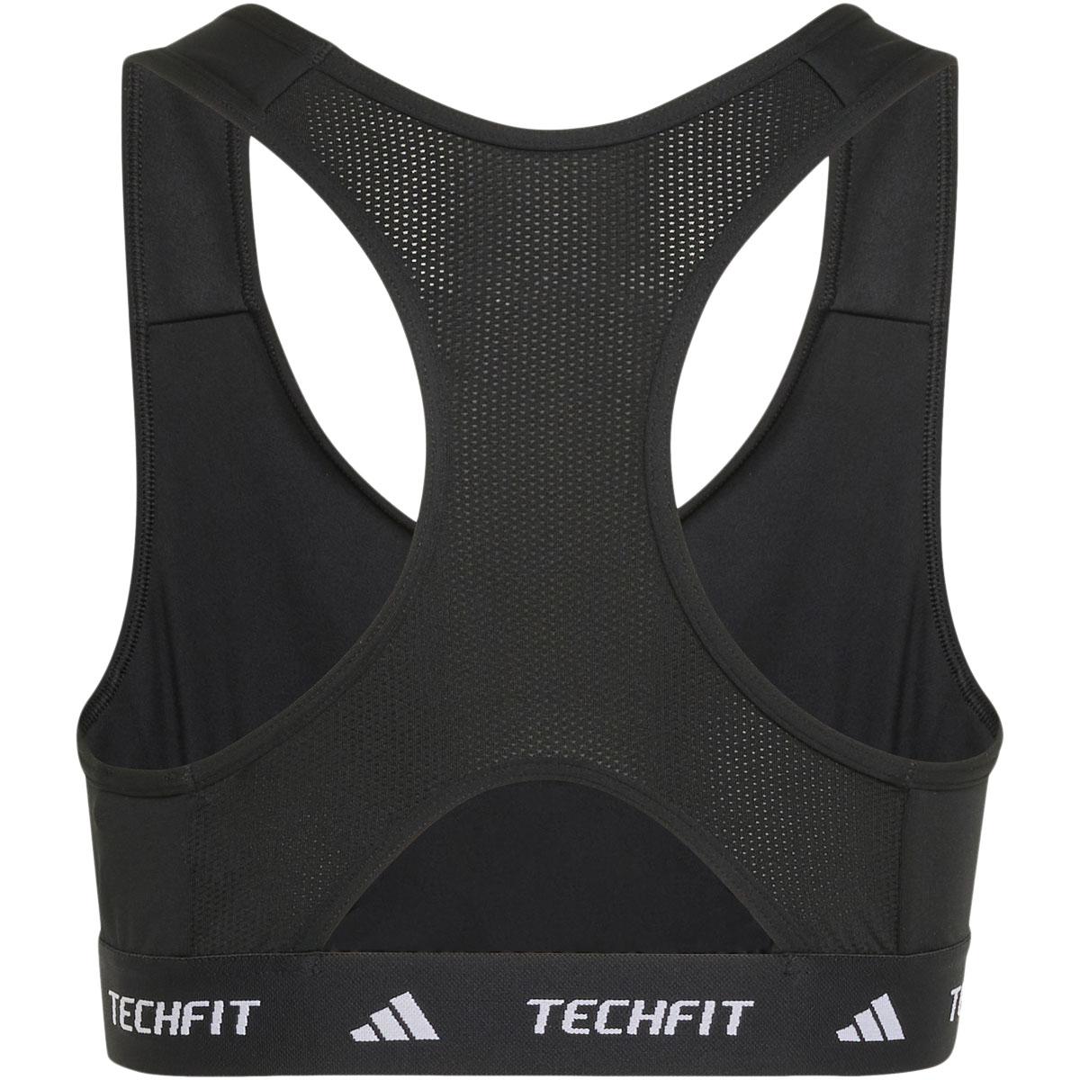 adidas Techfit Primelift Medium Support Sports-BH Barn BLACK/WHITE