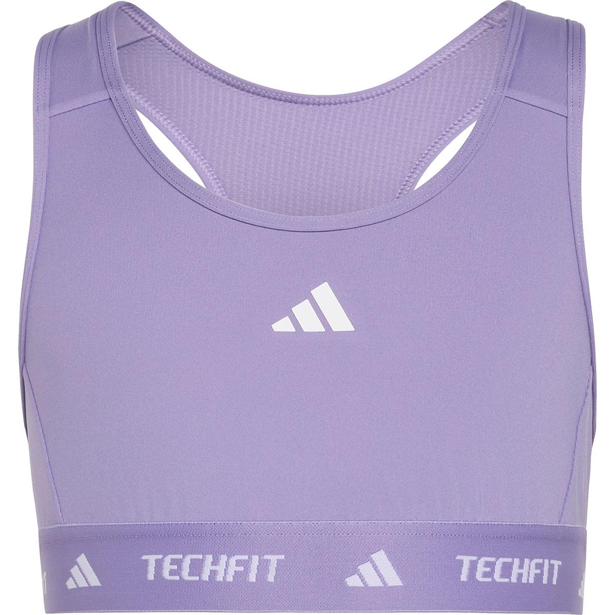 adidas Techfit Primelift Medium Support Sports-BH Barn MAGLIL/WHITE