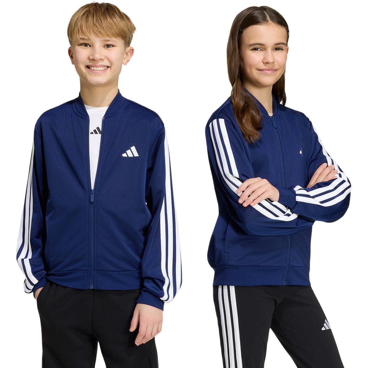 adidas 3-Stripes Track Top Børn DKBLUE/WHITE