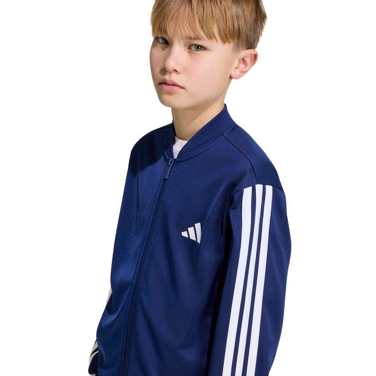 adidas 3-Stripes Track Top Børn DKBLUE/WHITE