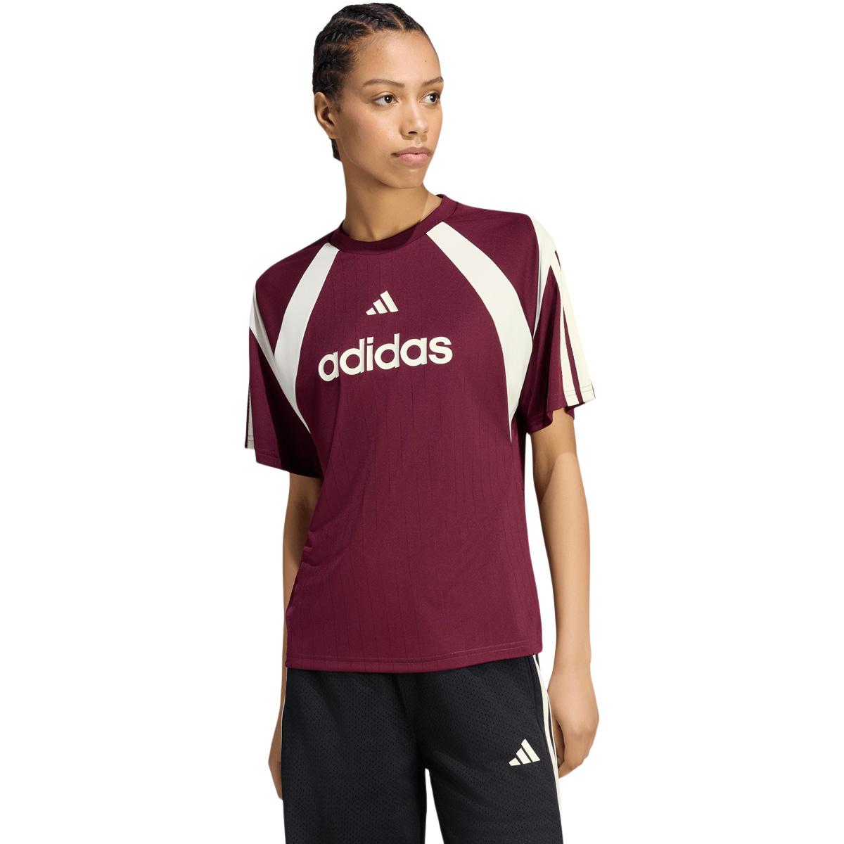 adidas Tiro T-skjorte Dame MAROON/IVORY
