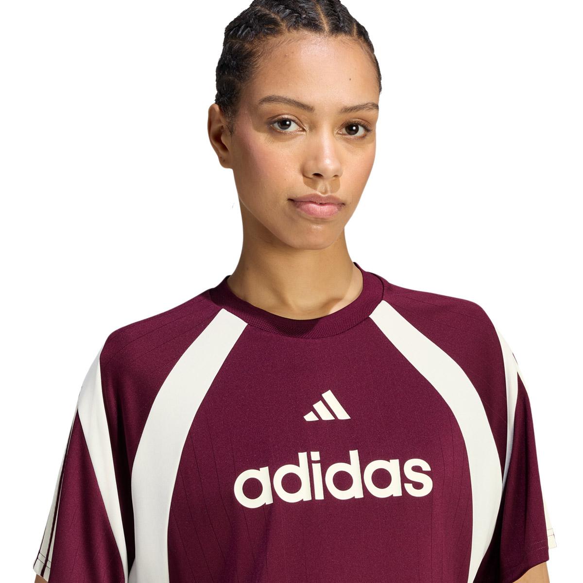 adidas Tiro T-skjorte Dame MAROON/IVORY