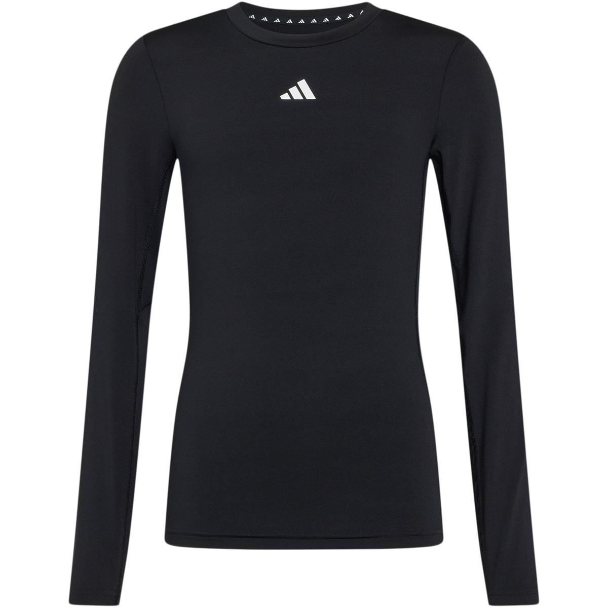 adidas Techfit Langærmet Baselayer Trænings T-shirt Børn BLACK/WHITE