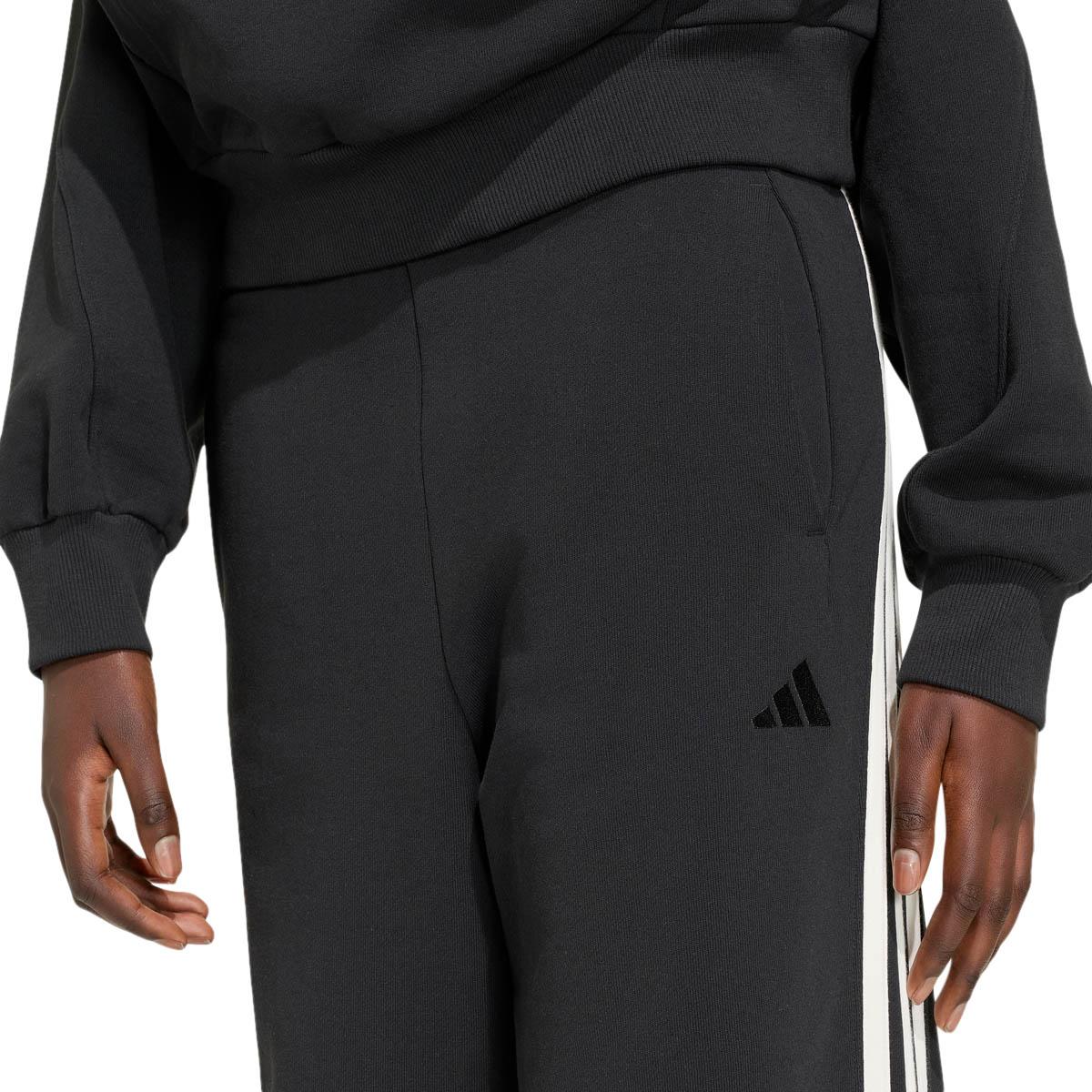 adidas AK 3-Stripes Wide Leg Joggingbukser Dame BLACK/OWHITE