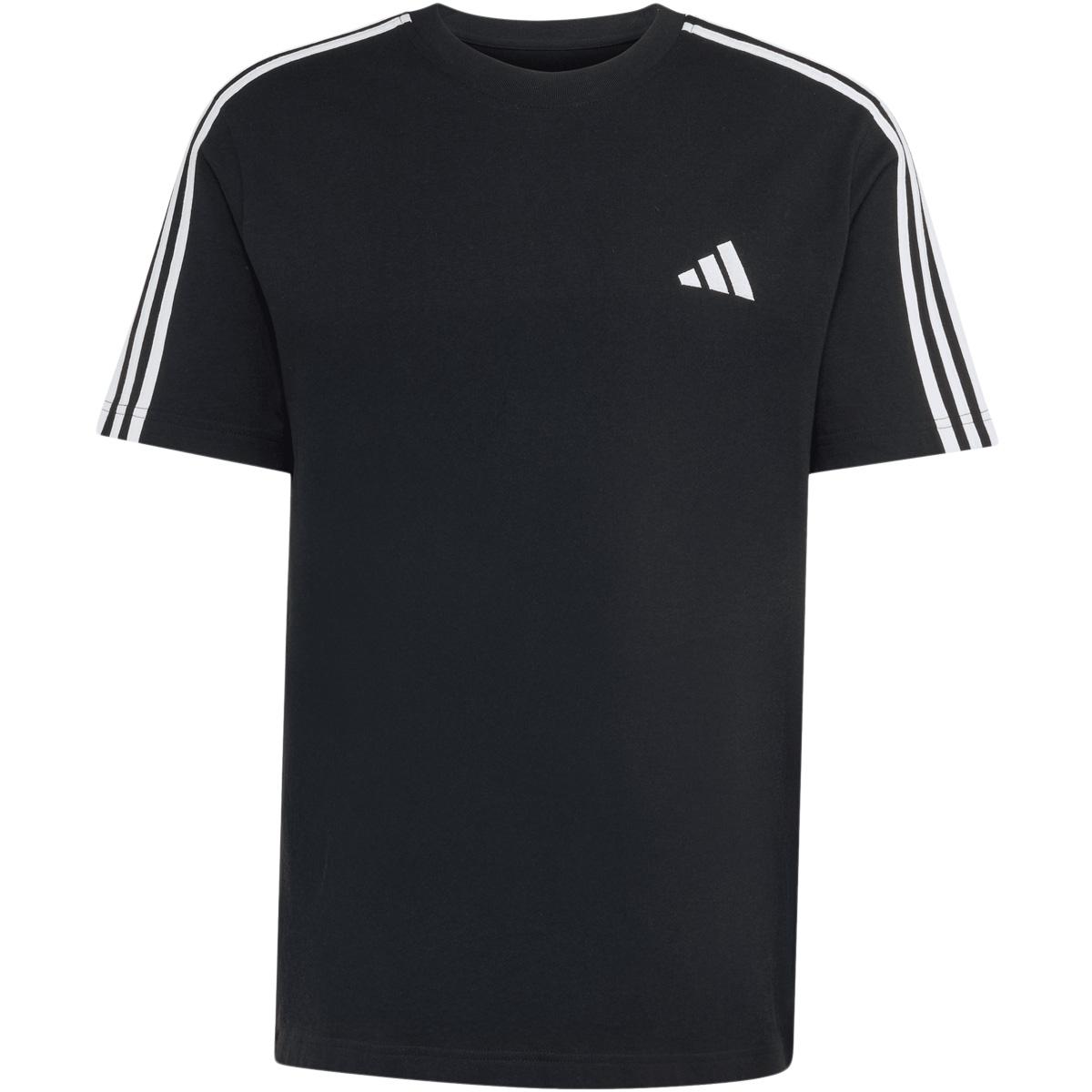 adidas 3-Stripes Left Chest T-shirt Herre BLACK/WHITE