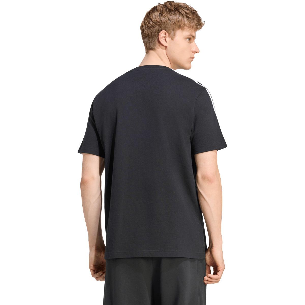 adidas 3-Stripes Left Chest T-shirt Herre BLACK/WHITE
