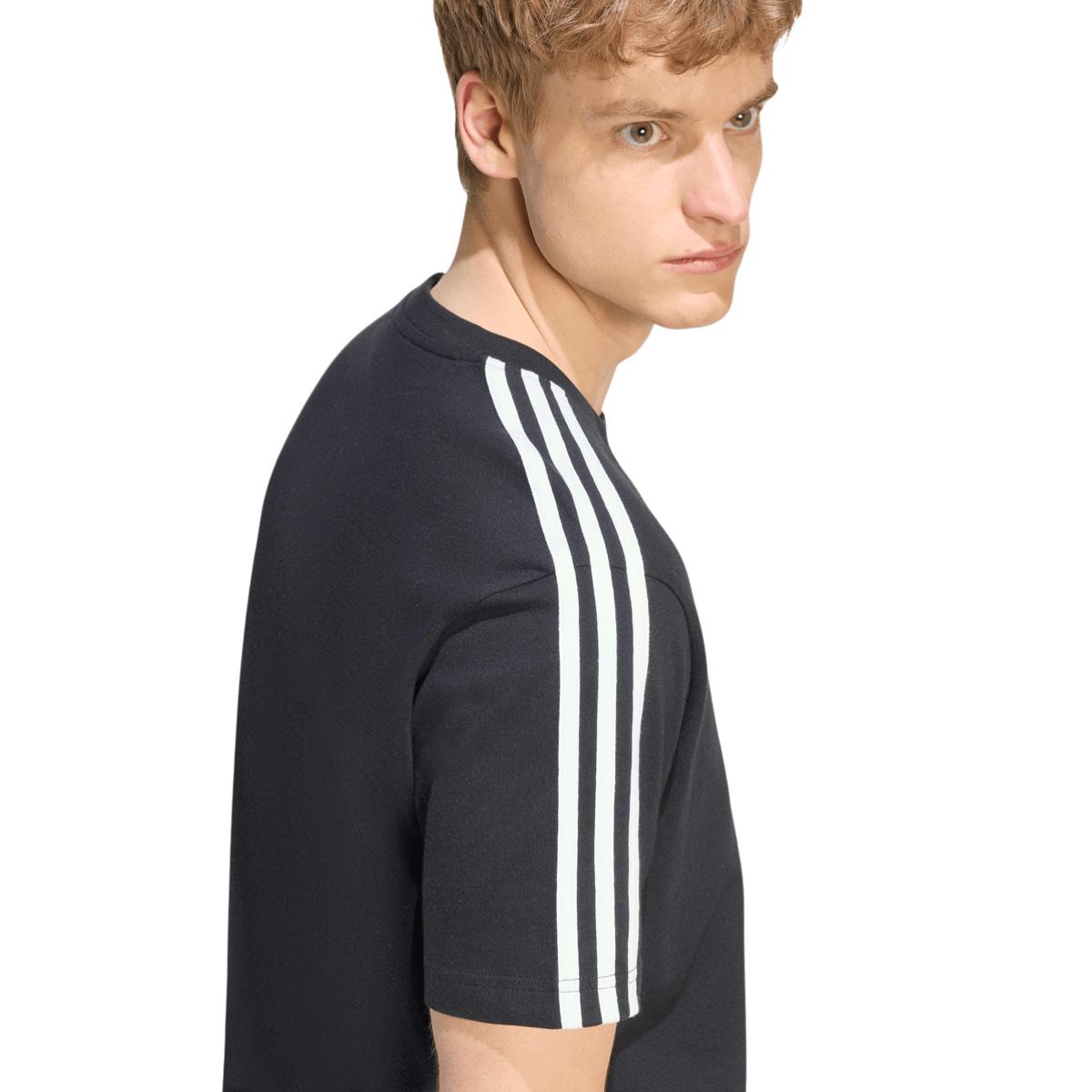 adidas 3-Stripes Left Chest T-shirt Herre BLACK/WHITE