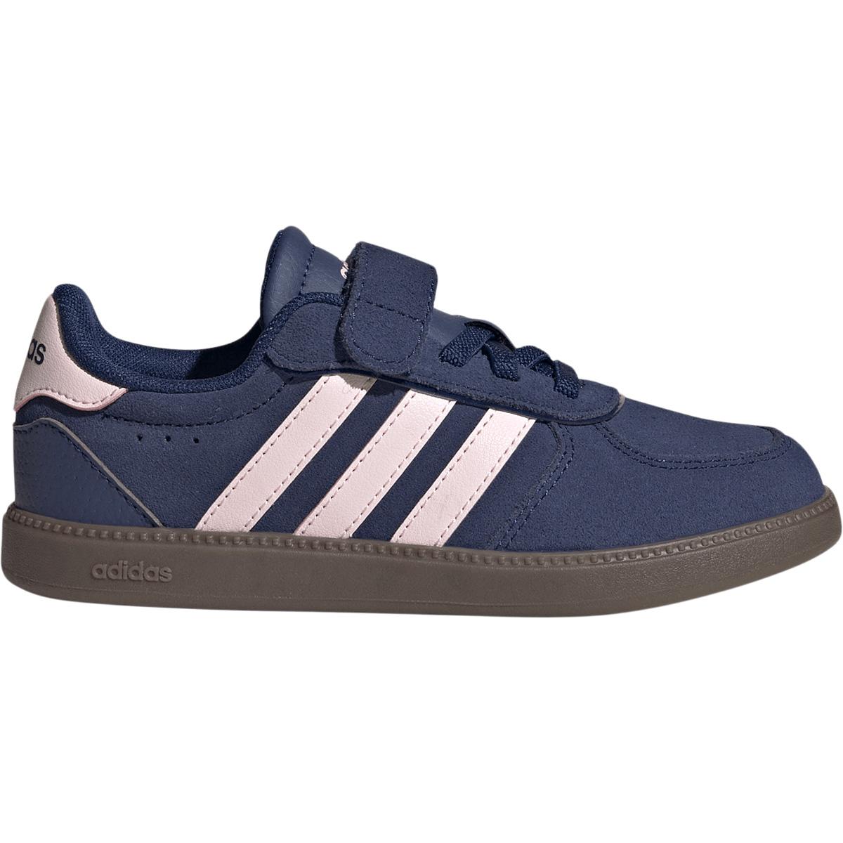 adidas Breaknet Sleek Suede Velcro Sneakers Børn DKBLUE/CLPINK/GUM5