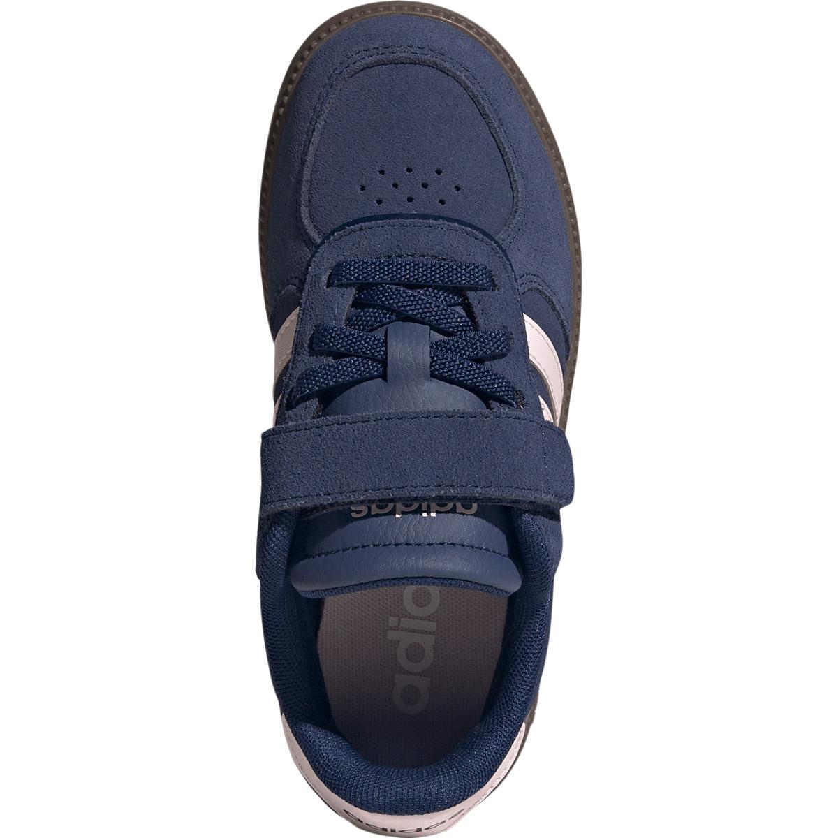 adidas Breaknet Sleek Suede Velcro Sneakers Børn DKBLUE/CLPINK/GUM5