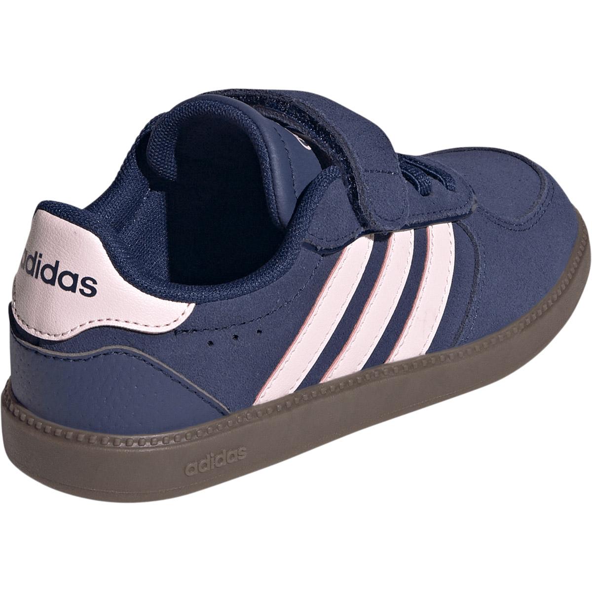 adidas Breaknet Sleek Suede Velcro Sneakers Børn DKBLUE/CLPINK/GUM5