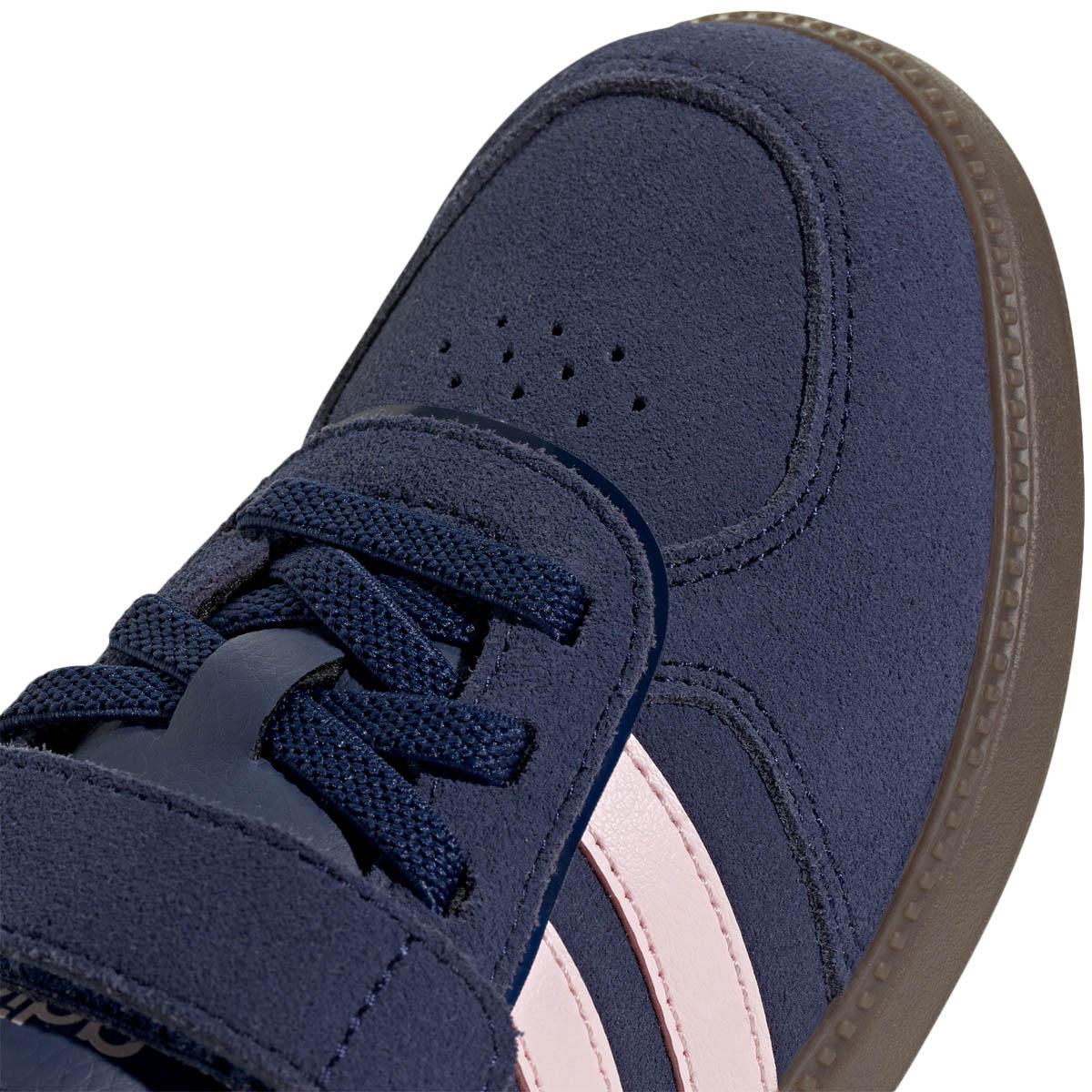 adidas Breaknet Sleek Suede Velcro Sneakers Børn DKBLUE/CLPINK/GUM5