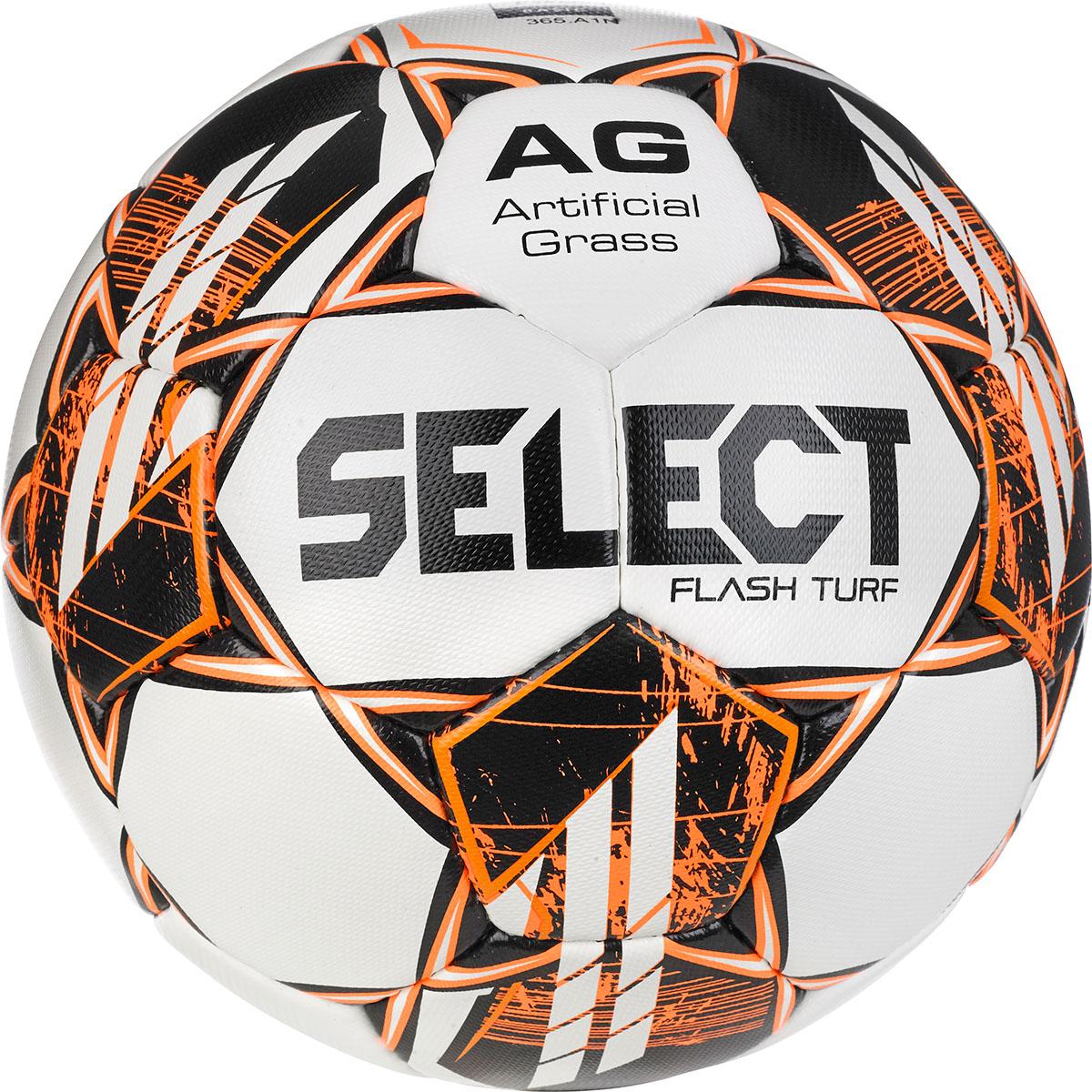 SELECT Flash Turf v23 Kunstgræs Fodbold white/orange