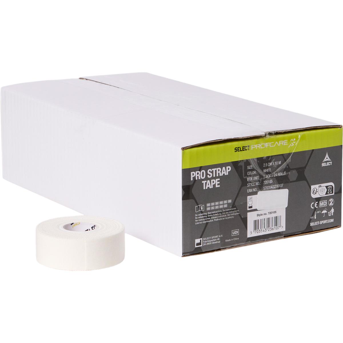 SELECT Pro Strap 2,5 cm x 10 m 24-Pack Sportstape white