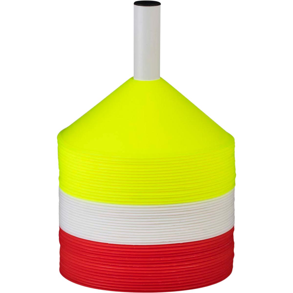 SELECT 48 pcs Kegletoppe red/yellow/white