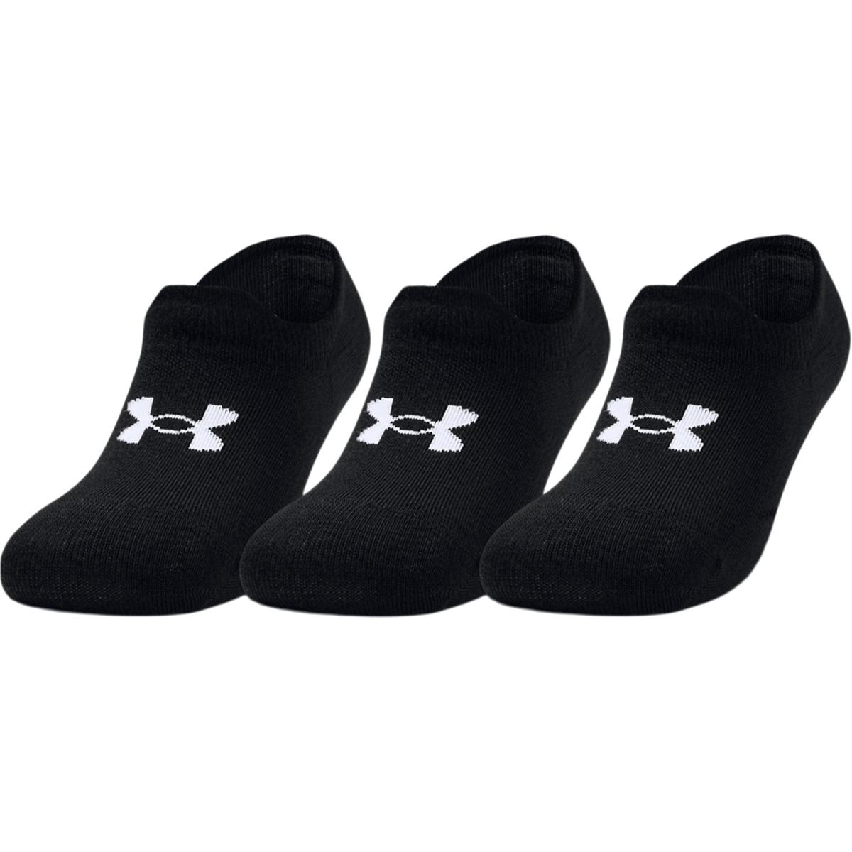 Under Armour Essential Ultra Low 3-Pack Footies BLACK