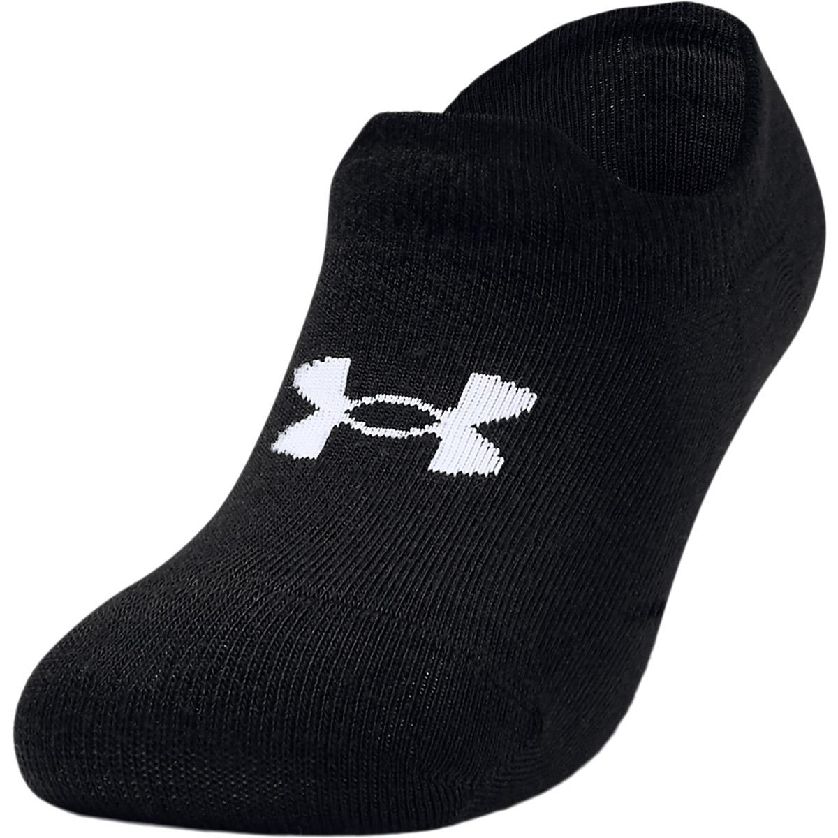 Under Armour Essential Ultra Low 3-Pack Footies BLACK