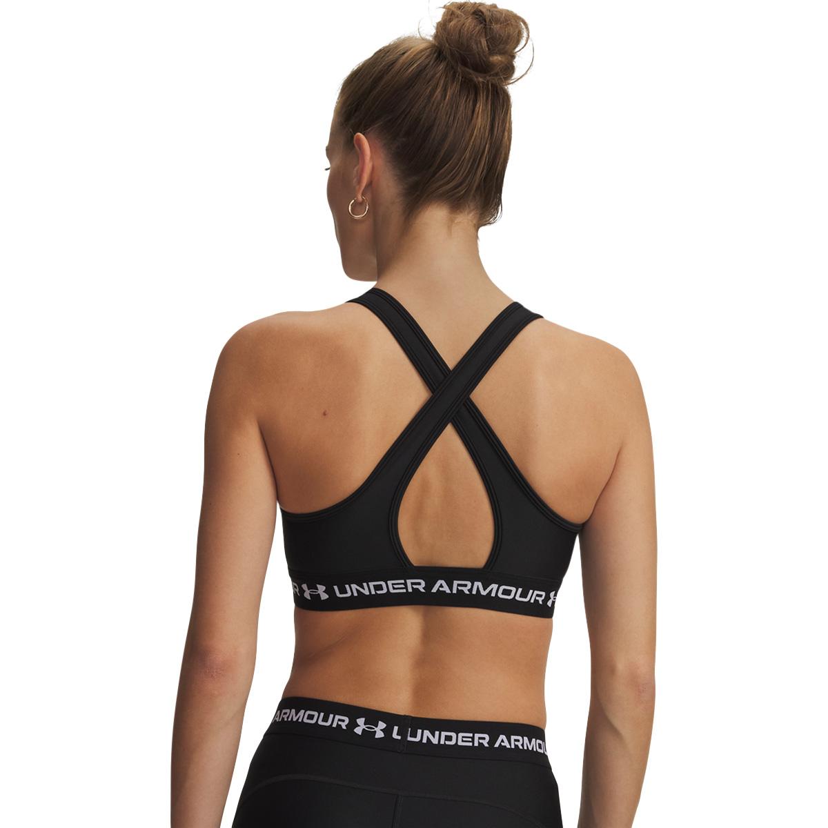 Under Armour Crossback Medium Support Sports BH Dame Black