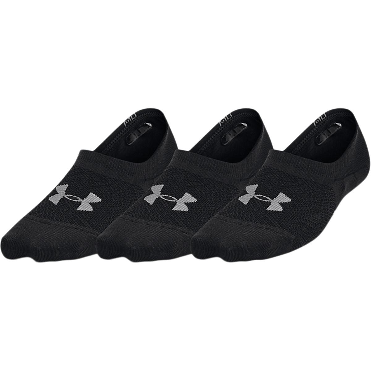Under Armour Breathe Lite Ultra Low 3-Pack Footies BLACK
