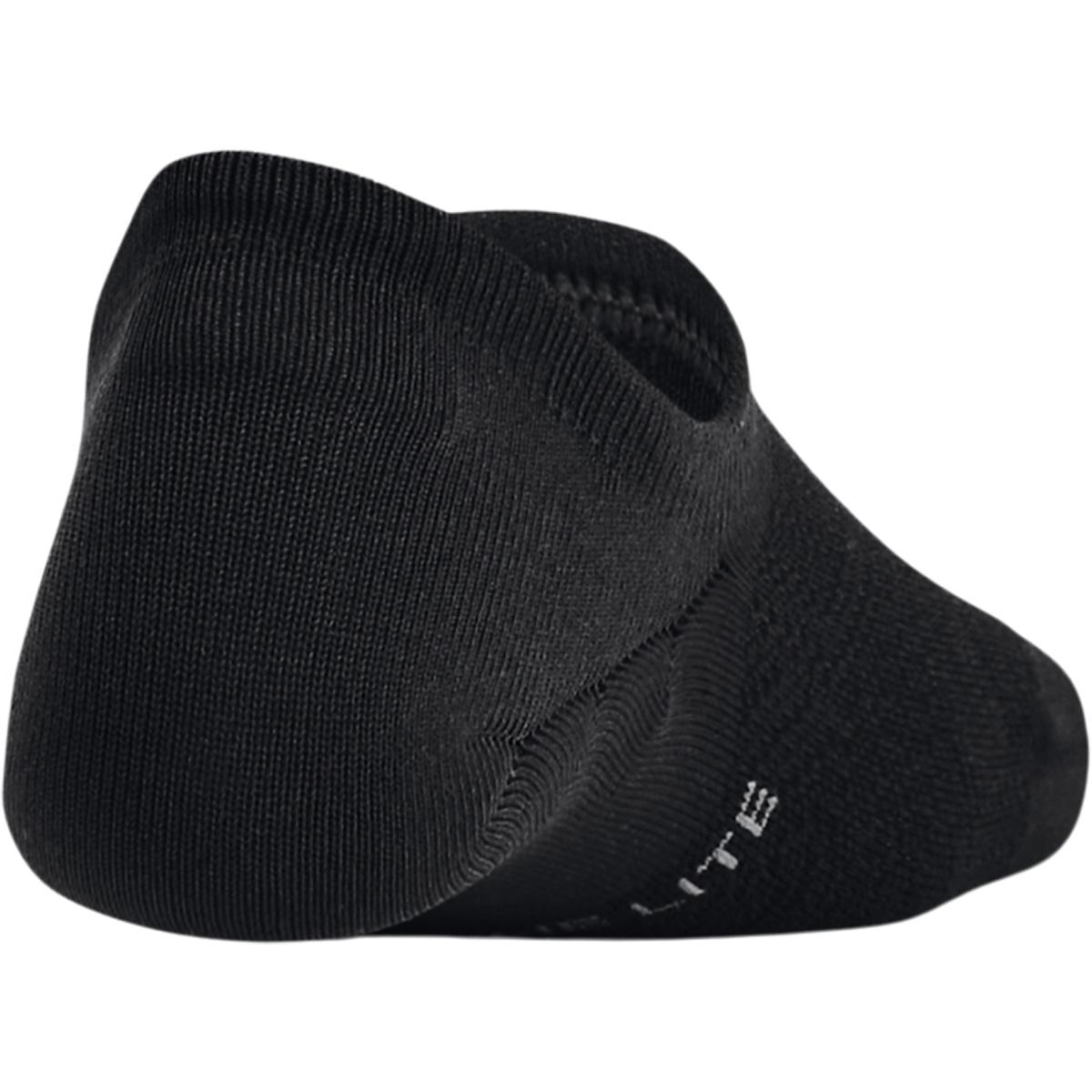 Under Armour Breathe Lite Ultra Low 3-Pack Footies BLACK
