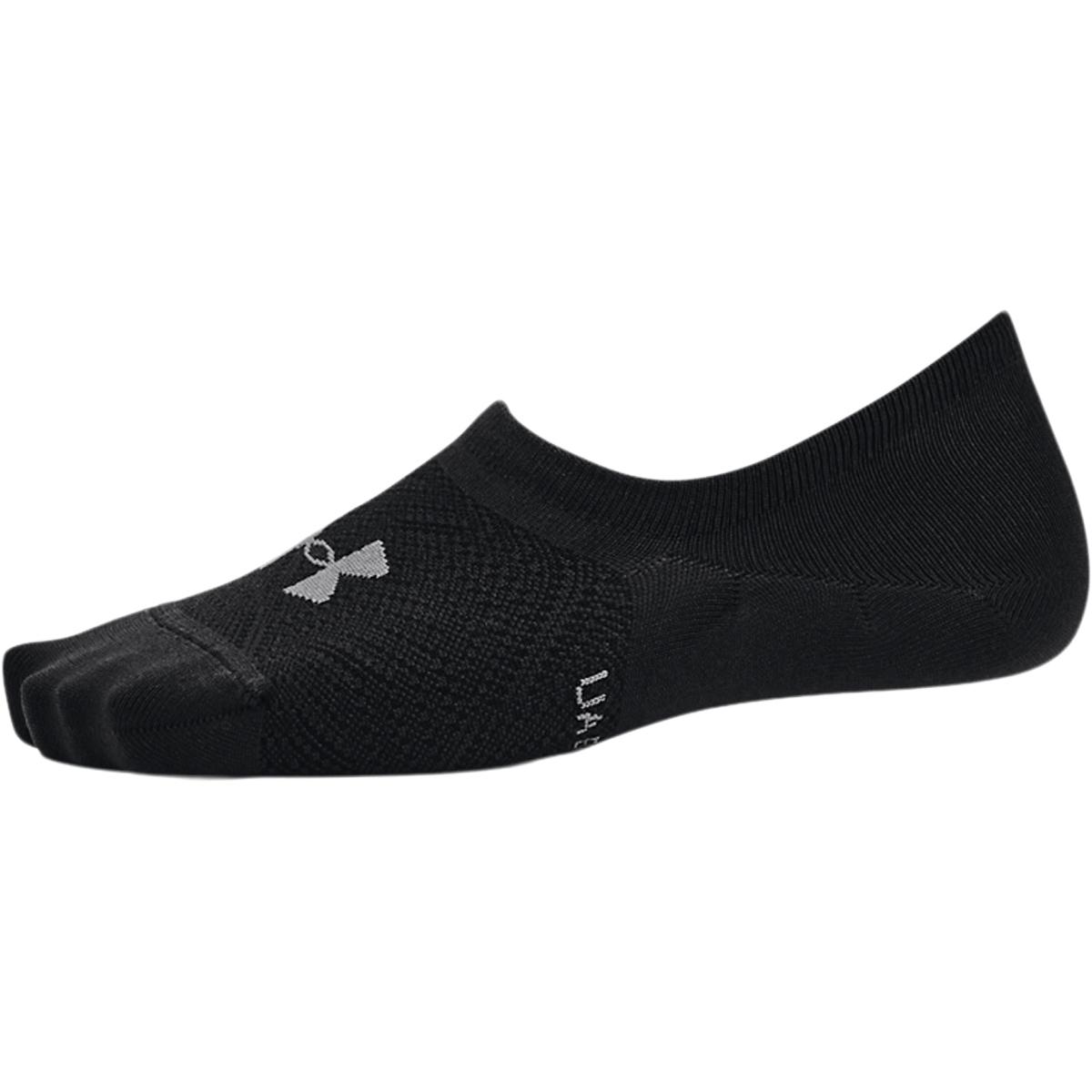 Under Armour Breathe Lite Ultra Low 3-Pack Footies BLACK